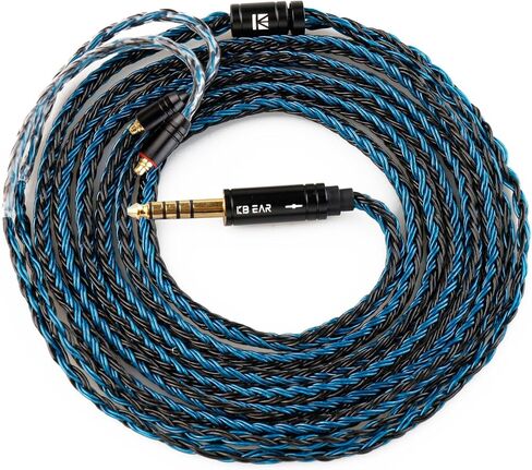 كابل سماعة أذن Keephifi KBEAR ST16 بطول 2 متر مطلي بالفضة مع قابس مطلي بالذهب 3.5 مم لـ KZ ZST AS10 EDX EDC (QDC، فضي، قابس 3.5 مم) in Saudi Arabia