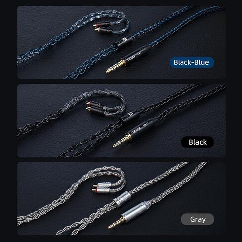 keephifi KBEAR ST16 2-Meter Long Silver-Plated Upgrade Earphone Cable with 3.5mm Gold-Plated Plug for KZ ZST AS10 EDX EDC (QDC, Silver, 3.5MM Plug) in Kuwait