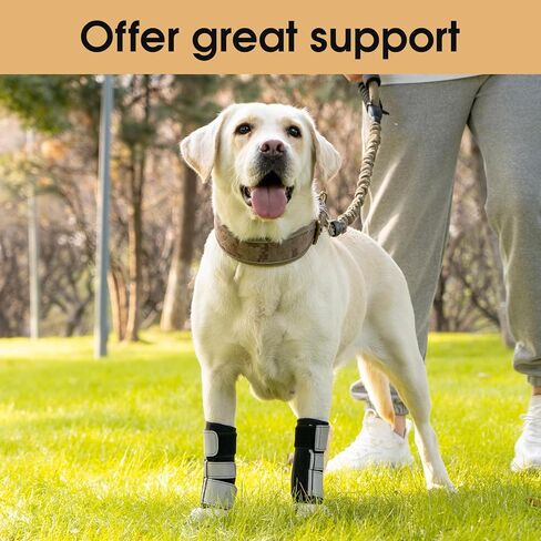 Avont Dog Front Leg Brace, Wrist Compression Wrap Sleeve, Protects Wounds Prevents Licking Help Recover from Injuries Sprains and Arthritis -2 PCS(S) in Kuwait