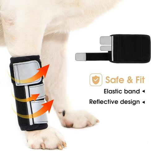 Avont Dog Front Leg Brace, Wrist Compression Wrap Sleeve, Protects Wounds Prevents Licking Help Recover from Injuries Sprains and Arthritis -2 PCS(S) in Kuwait