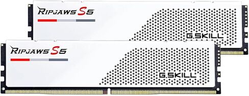G.SKILL Ripjaws S5 Series (Intel XMP 3.0) DDR5 RAM 32GB (2x16GB) 5200MT/s CL40-40-40-83 1.10V ذاكرة الكمبيوتر المكتبي UDIMM - أبيض غير لامع (F5-5200J4040A16GX2-RS5W) in Kuwait