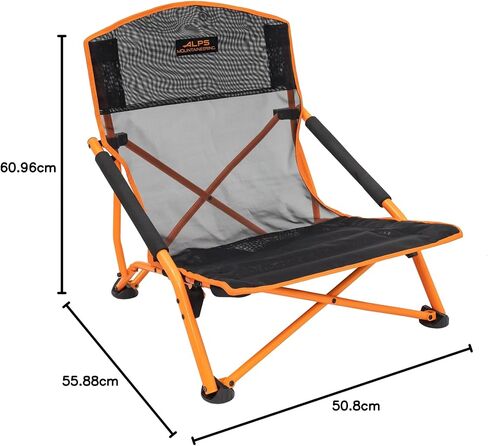 كراسي تخييم النخبة لتسلق الجبال من ALPS للبالغين ذوي الأذرع، شبكة نايلون رائعة فوق إطار معدني مطلي بالمسحوق، تصميم مدمج قابل للطي وحقيبة حمل in Kuwait