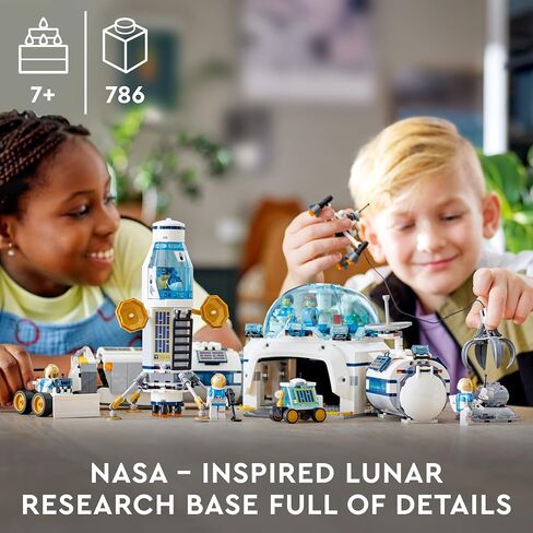 مجموعة بناء LEGO® City Lunar Research Base 60350؛ مجموعة لعب قاعدة القمر للأطفال من سن 7 سنوات in Kuwait