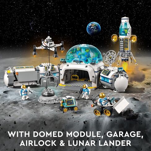 مجموعة بناء LEGO® City Lunar Research Base 60350؛ مجموعة لعب قاعدة القمر للأطفال من سن 7 سنوات in Kuwait