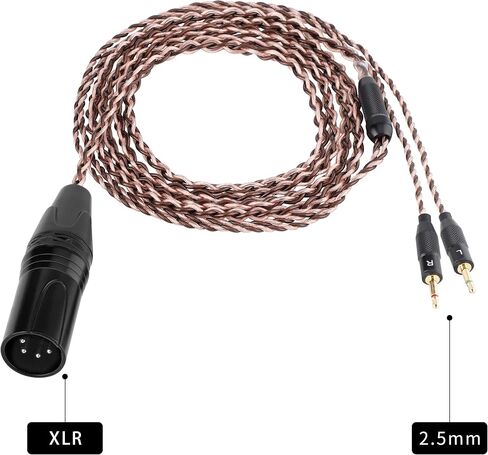 SIVGA P-Ⅱ كابل صوت ذكر بديل 6N OCC 2.5 مم لسماعات Hi-Fi، طول 180 مم (4.4 مم) in Saudi Arabia