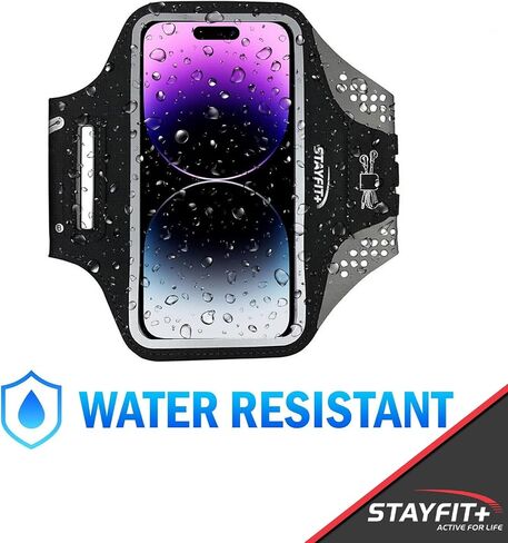 [3 Pack] Runner Phone Armband Cell Phone Holder, Water Resistant Adjustable Lightweight, Compatible iPhone 14/13/12/11/SE/X Samsung S23/S22/S21/S20 Great for Running, Hiking, and Biking (Black/Grey) in Kuwait