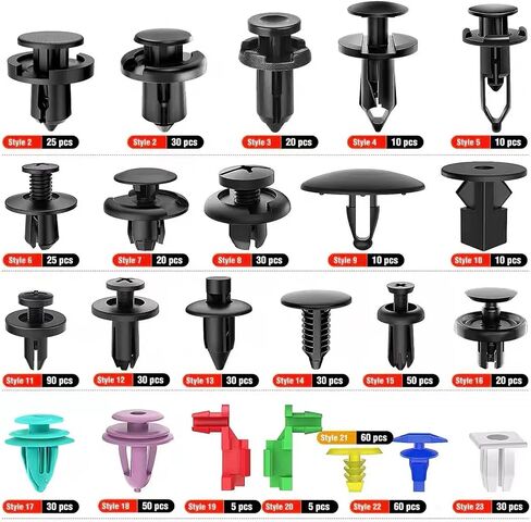 240PCS Car Retainer Clips &Auto Fasteners Remover Assortment, Car Body Fixed Clip Bumpers, Plastic Push Pin Rivets Set Applicable to Most Models (240Pcs Clips) in Saudi Arabia