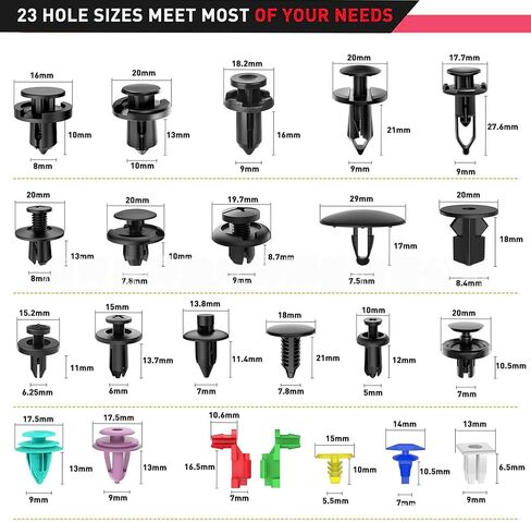 240PCS Car Retainer Clips &Auto Fasteners Remover Assortment, Car Body Fixed Clip Bumpers, Plastic Push Pin Rivets Set Applicable to Most Models (240Pcs Clips) in Saudi Arabia