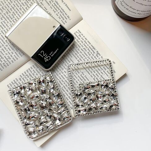 Diamond Case for Moto Razr+/Plus 2024,Cute Pink Sparkly Crystal 3D Handmade Full Body Rhinestone Gemstones Glitter Moto Razr+/Plus 2024 Phone Case for Women Girls in Kuwait