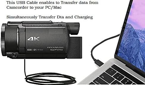 BRENDAZ Camcorder USB Cable Compatible with Sony FDR-AX53 4K Ultra HD Camcorder, USB 2.0 Micro USB Cable (15-Feet) in Saudi Arabia