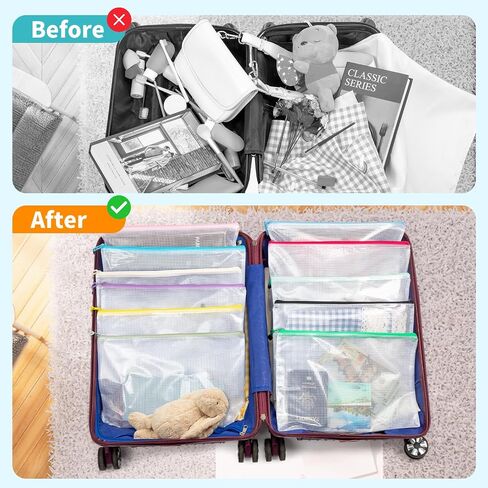 Umriox 48pcs Pencil Pouches, Mesh Bags with Zipper, A6 Size 16 Color Pencil Case Small Zipper Pouch, Zipper Bags, Waterproof Storage Bags for Pencil, School Office and Travel Organization Supplies in Saudi Arabia
