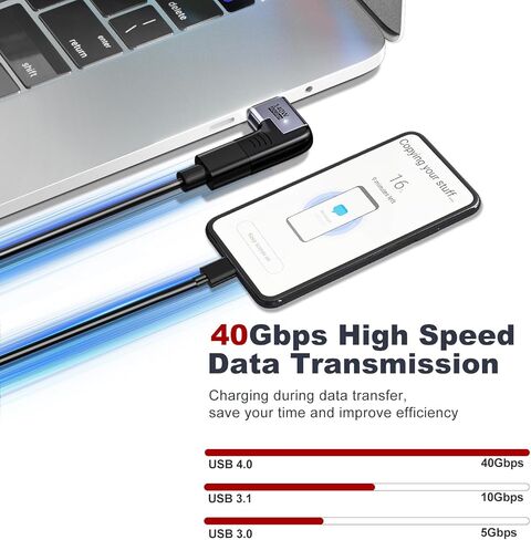 PChero 140W USB C محول مغناطيسي 2 حزمة، 24 دبابيس 90 درجة محول الزاوية اليمنى مع PD شحن سريع USB4 40 جيجابت في الثانية 8K 60 هرتز متوافق مع Thunderbolt 3 4 Air ROG Ally Steam Deck PS5 PSVR2 in Kuwait