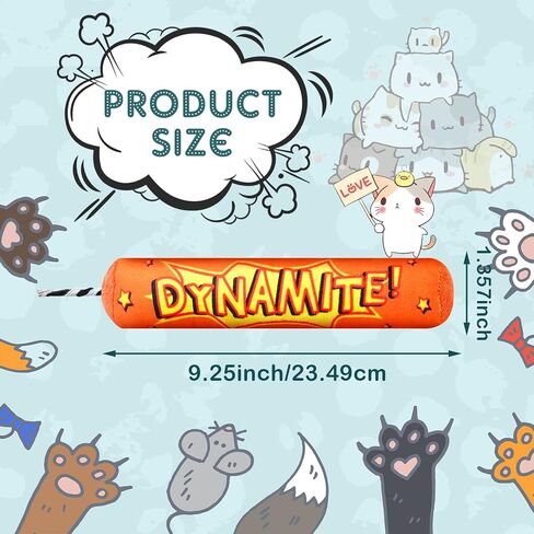 Aoriher 3 Pieces Dynamite Cat Toys Cats Dynamite Catnip Toys Indoor Interactive Cat Chew Catnip Filled Dynomite Toys Cat Chase Kicker Toys for Pet Cat in Saudi Arabia