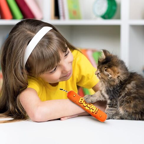 Aoriher 3 Pieces Dynamite Cat Toys Cats Dynamite Catnip Toys Indoor Interactive Cat Chew Catnip Filled Dynomite Toys Cat Chase Kicker Toys for Pet Cat in Saudi Arabia