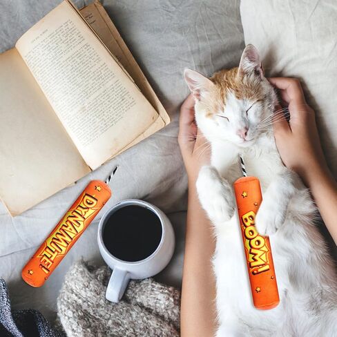 Aoriher 3 Pieces Dynamite Cat Toys Cats Dynamite Catnip Toys Indoor Interactive Cat Chew Catnip Filled Dynomite Toys Cat Chase Kicker Toys for Pet Cat in Saudi Arabia