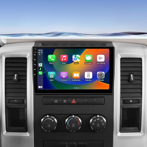 راديو السيارة لدودج رام 1500 2500 3500 2009 2010 2011 2012 استبدال راديو ستيريو ترقية Carplay اللاسلكي Android Auto HD شاشة تعمل باللمس AHD كاميرا احتياطية WiFi SWC DSP in Kuwait