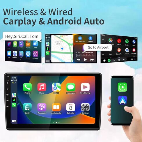 راديو السيارة لدودج رام 1500 2500 3500 2009 2010 2011 2012 استبدال راديو ستيريو ترقية Carplay اللاسلكي Android Auto HD شاشة تعمل باللمس AHD كاميرا احتياطية WiFi SWC DSP in Kuwait