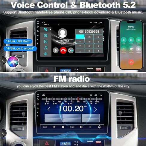 ستيريو سيارة لـ Tacoma 2005-2015، 4GB+64GB Android 12 راديو السيارة، شاشة لمس IPS 9 بوصة تدعم Carplay&Android Auto، بلوتوث والتحكم الصوتي، ملاحة GPS، كاميرا خلفية، راديو FM in Kuwait