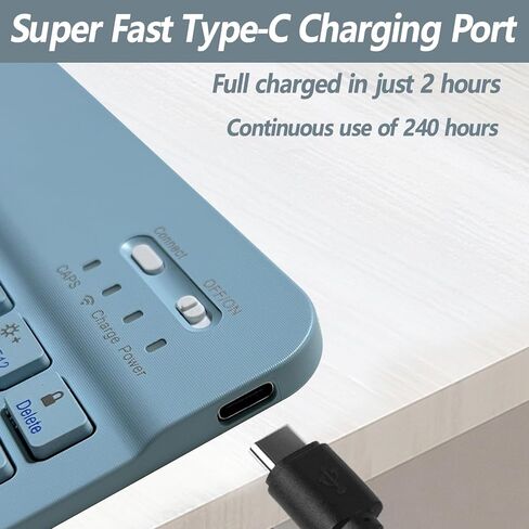 حافظة لوحة مفاتيح لجهاز iPad الجيل العاشر 2022 مقاس 10.9 بوصة - حافظة iPad الجيل العاشر مع لوحة مفاتيح - لوحة مفاتيح بلوتوث لاسلكية قابلة للفصل - غطاء فوليو ذكي مع حامل أقلام، أرجواني in Kuwait