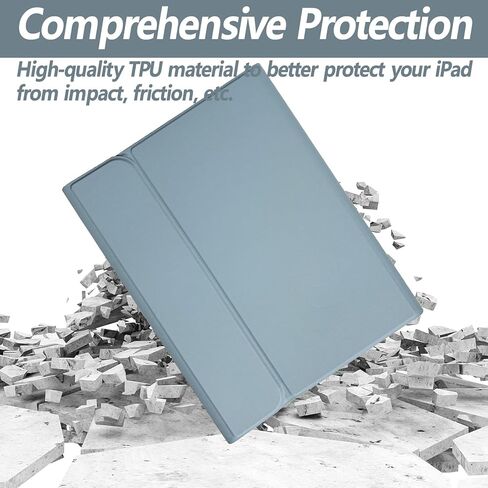 حافظة لوحة مفاتيح لجهاز iPad الجيل العاشر 2022 مقاس 10.9 بوصة - حافظة iPad الجيل العاشر مع لوحة مفاتيح - لوحة مفاتيح بلوتوث لاسلكية قابلة للفصل - غطاء فوليو ذكي مع حامل أقلام، أرجواني in Kuwait