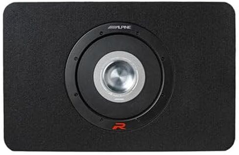 مجموعة Alpine R Series 10 بوصات - حاوية مضخم صوت واحدة من سلسلة R RS-SB10 ذات تحميل سطحي مع مضخم صوت Alpine S Series S-A60M in Saudi Arabia