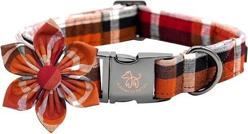 Elegant little tail Christmas Dog Collar, Female or Male Dog Collar Flower, Pet Collar Adjustable Dog Collars with Flower for Small Medium Large Dogs in Saudi Arabia