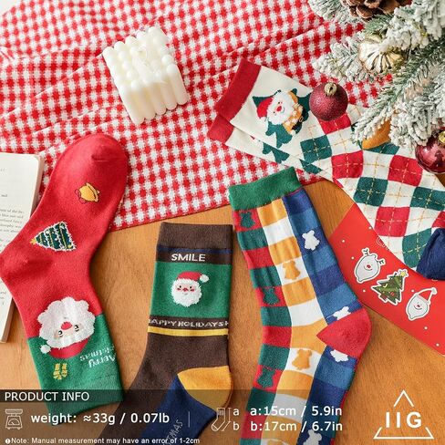 IIG Womens Novelty Cotton Crew Socks Cute Animals Socks Fun Flower Socks (fit women's shoe size 5-9) in Kuwait