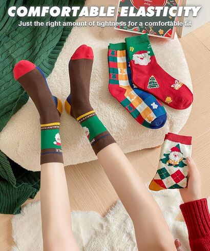 IIG Womens Novelty Cotton Crew Socks Cute Animals Socks Fun Flower Socks (fit women's shoe size 5-9) in Kuwait