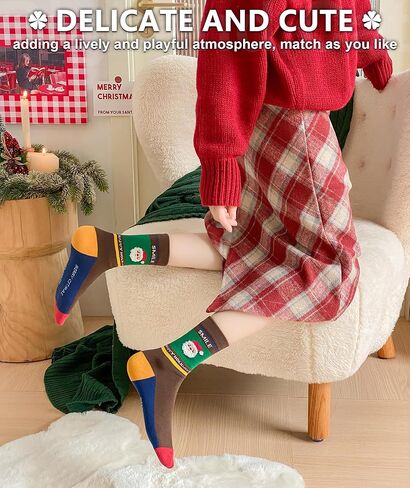 IIG Womens Novelty Cotton Crew Socks Cute Animals Socks Fun Flower Socks (fit women's shoe size 5-9) in Kuwait