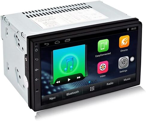 EZoneTronics Android Car Radio,Double Din Navigation Bluetooth Touch Screen Car Multimedia Radio Support Netflix,Mirror Link Play in Kuwait