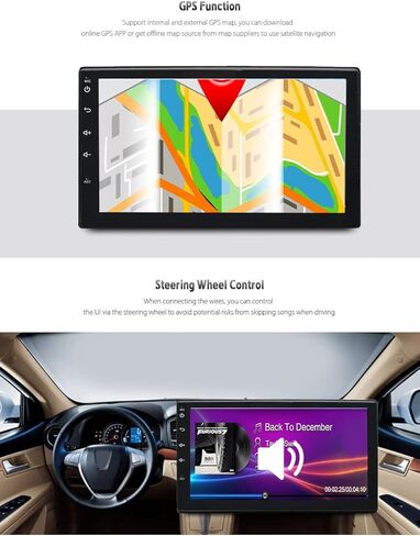 EZoneTronics Android Car Radio,Double Din Navigation Bluetooth Touch Screen Car Multimedia Radio Support Netflix,Mirror Link Play in Kuwait