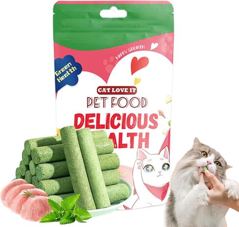 Cat Grass Teething Stick,Natural Cat Grass Sticks,Cat Grass Chew Sticks,Cat Grass Teething Stick for Indoor Cats,Edible Cat Chew Toys for Teeth Cleaning and Hairball Removal in Saudi Arabia