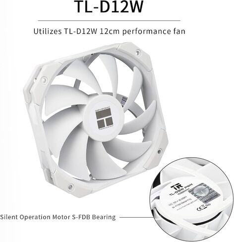 Peerless Assassin 120 Mini White CPU Cooler, 6 Heat Pipes Cooling, PC Dual Towers Cooling, 135mm High Computer CPU Cooling for AMD:AM4 AM5/Intel LGA 1700/1851/1150/1151/1200/2011 in Saudi Arabia