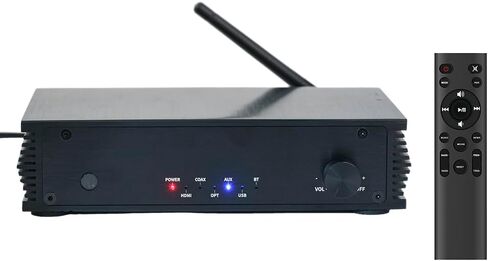 SM618 بلوتوث 5.0 مضخم صوت ستيريو 2.1 قناة صغيرة هاي فاي فئة D أمبير مدمج 50 وات x2+100 وات للسماعات السلبية المنزلية الخارجية / مضخم صوت يعمل بالطاقة (رمادي) in Saudi Arabia