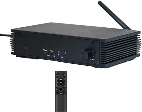 SM618 بلوتوث 5.0 مضخم صوت ستيريو 2.1 قناة صغيرة هاي فاي فئة D أمبير مدمج 50 وات x2+100 وات للسماعات السلبية المنزلية الخارجية / مضخم صوت يعمل بالطاقة (رمادي) in Saudi Arabia
