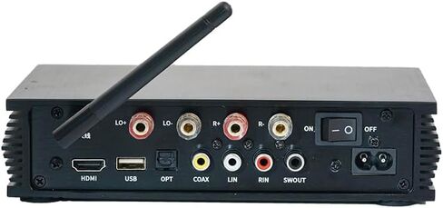 SM618 بلوتوث 5.0 مضخم صوت ستيريو 2.1 قناة صغيرة هاي فاي فئة D أمبير مدمج 50 وات x2+100 وات للسماعات السلبية المنزلية الخارجية / مضخم صوت يعمل بالطاقة (رمادي) in Saudi Arabia