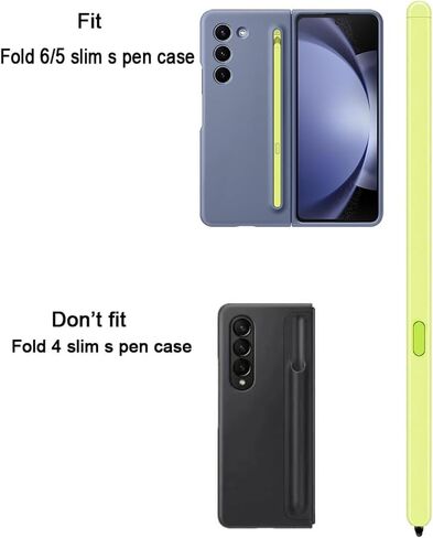 قلم Galaxy Z Fold 6 S Pen Fold Edition بديل لهاتف Samsung Galaxy Z Fold 6 5G Touch Stylus S Pen + نصائح/أطراف (أسود) in Kuwait