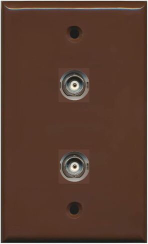 RiteAV - 2 Port BNC Wall Plate - Bracket Included in Kuwait