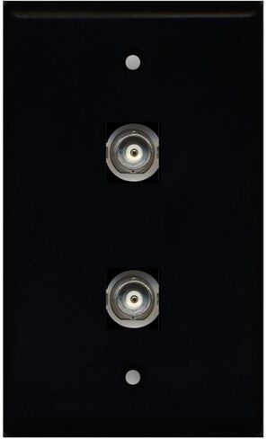 RiteAV - 2 Port BNC Wall Plate - Bracket Included in Kuwait