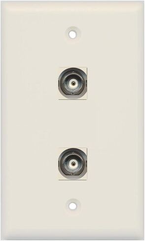 RiteAV - 2 Port BNC Wall Plate - Bracket Included in Kuwait