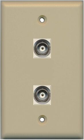 RiteAV - 2 Port BNC Wall Plate - Bracket Included in Kuwait