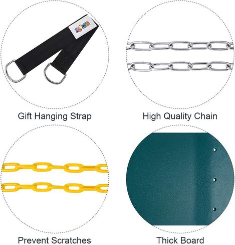 Climbing Rope Tree Swing with Platforms and Disc Swing Seat Set Outdoor Playground Accessories for Kids Including Hanging Strap & Carabiner in Saudi Arabia