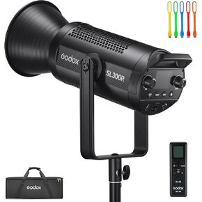 Godox SL200IIIBI إضاءة LED أحادية اللون مستمرة 160 واط 2800-6500 كيلو 90,500 لوكس لإنتاج الاستوديو والأفلام التلفزيونية