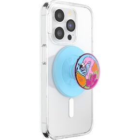 PopSockets Round Phone Grip Compatible with MagSafe, Adapter Ring Included, Phone Holder, Wireless Charging Compatible - Flamingo