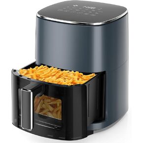 Air Fryer, 6-Quart with Viewing Window, 12-in-1 Functions - Air Fry, Roast, Reheat, Dehydrate, Bake, Steam, and More, 400°F Max Temperature