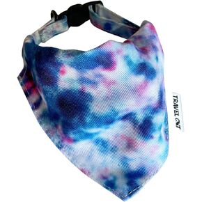 Travel Cat Bandana Collar- Adjustable Cat Collar with Buckle for Cat, Kitten, Puppy, Small Dog Outdoor Walking - Cute Cat Clothes Accessories and Supplies for Indoor Cats (Groovy)