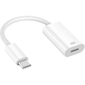 USB C to Lightning Audio Adapter, USB C Male to Female Lightning 100W Fast Charing/Data/Music/Phone Call Compatitable with iPhone 15/15 Plus/15 Pro/15 Pro Max/iPad