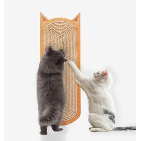 Premium Sisal Rope 22 Inch Cat Scratching Board, Cat Scratchers for Indoor Cats, Protecting Furniture Cat Scratching Pad, Cat Scratching Post with Natural Rope On Soft Wood, Wall Mount Cat Scratcher