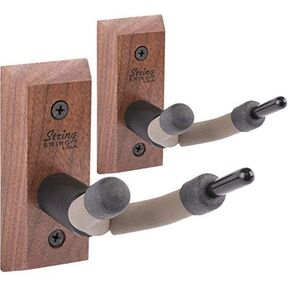 String Swing Violin Hanger Wooden Wall Mount for Home & Studio CC01V-BW4 Hardwood Black Walnut (4 Pack)
