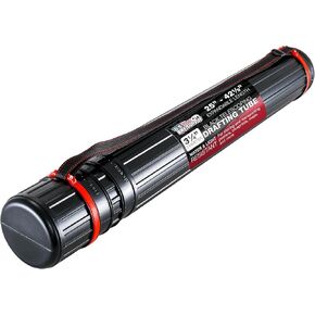 US Art Supply Black Telescoping Drafting Tube - Outside Diameter: 3-1/4", Inside Diameter: 2-7/8" inch, Length: 25 to 42-1/2 inches